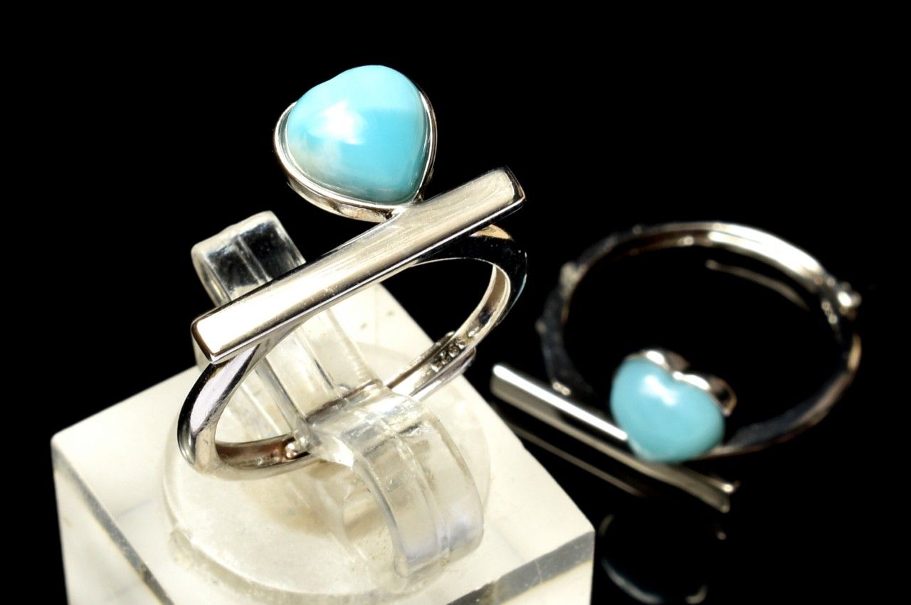 楽天市場】ラリマーAAA ハート リング 天然石 パワーストーン 指輪