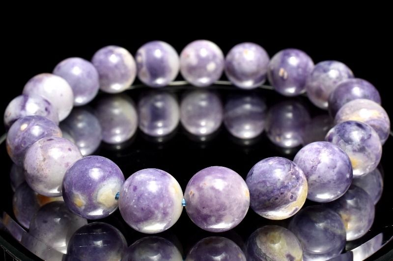 【20％OFF!】【１点物】夢幻的パープルが魅せる ティファニーストーン(オパールフローライト)　11mm ブレスレット アクセサリー _MC5678
