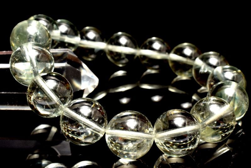 【１点物】AAA☆高透明 グリーンアメジスト　13mm ブレスレット アクセサリー _MC6131