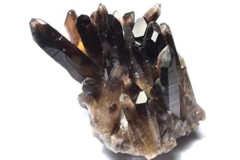 【１点物】浄化や魔除けに 黒水晶モリオン　103x57x74mm　クラスター 原石 _CG7365【宅急便のみ】