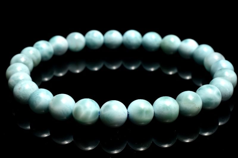 【１点物】三大ヒーリング ラリマー　7mm ブレスレット アクセサリー _MC7305
