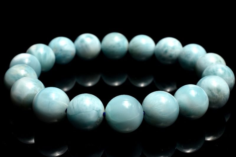 【１点物】三大ヒーリング ラリマー　10.5mm ブレスレット アクセサリー _MC7312