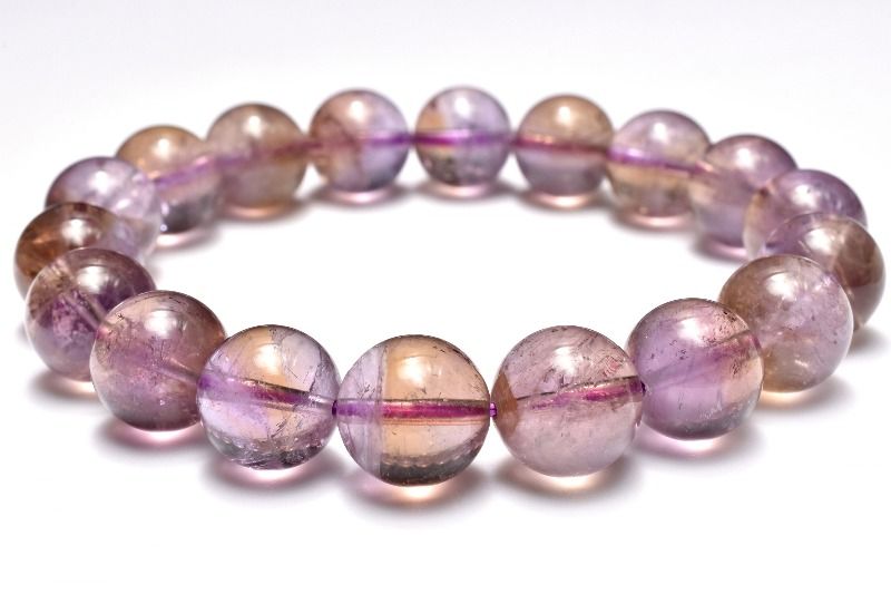 【１点物】希少◇バイカラー アメトリン　11.5mm ブレスレット アクセサリー _MC7851