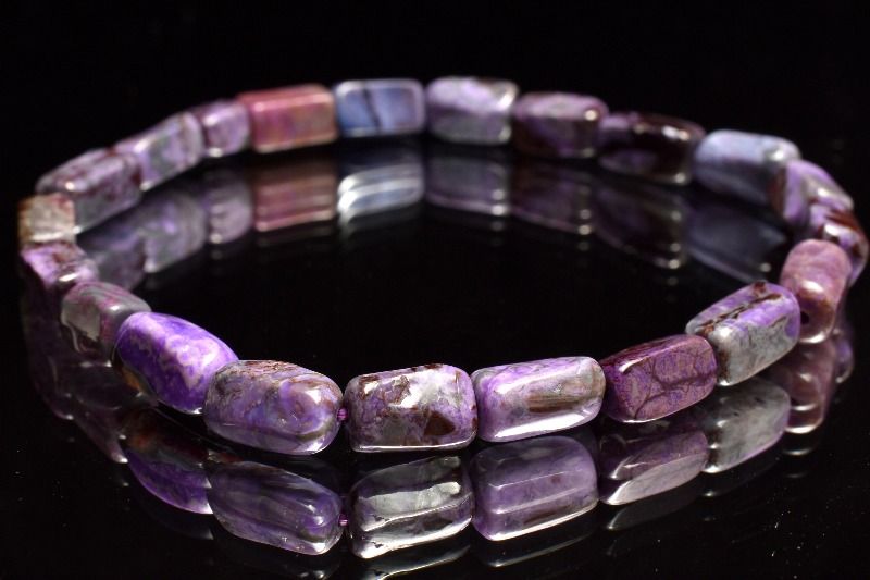 【１点物】AA☆高発色 スギライト(杉石)　6.5-10.5x4.5-5mm ブレスレット アクセサリー _MC8059