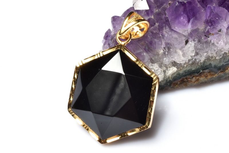 【１点物】AAAAタイ産☆漆黒の星 Silver925 オーストラリア・アジアテクタイト　21x19mm　六芒星 ペンダントトップ アクセサリー _PD2638｜天然石　パワーストーン　ラトリエ