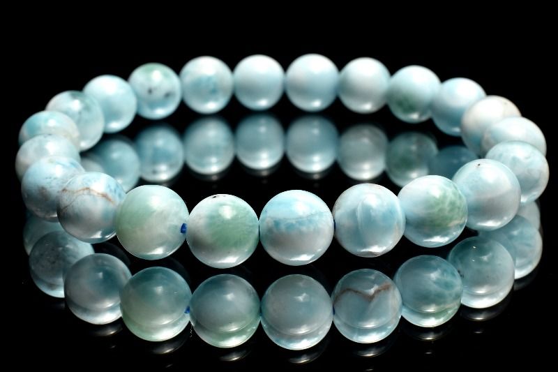 【１点物】海を宿す宝石 ラリマー　8.5mm ブレスレット アクセサリー _MD2101｜天然石　パワーストーン　ラトリエ