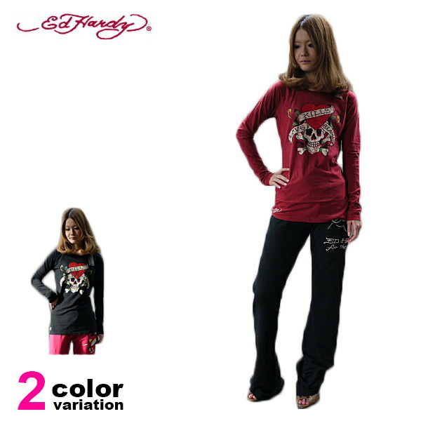 EDHARDY/エドハーディ 長袖 ティーシャツ ロンＴ LOVE KILLS 「AOYCAALK」2色