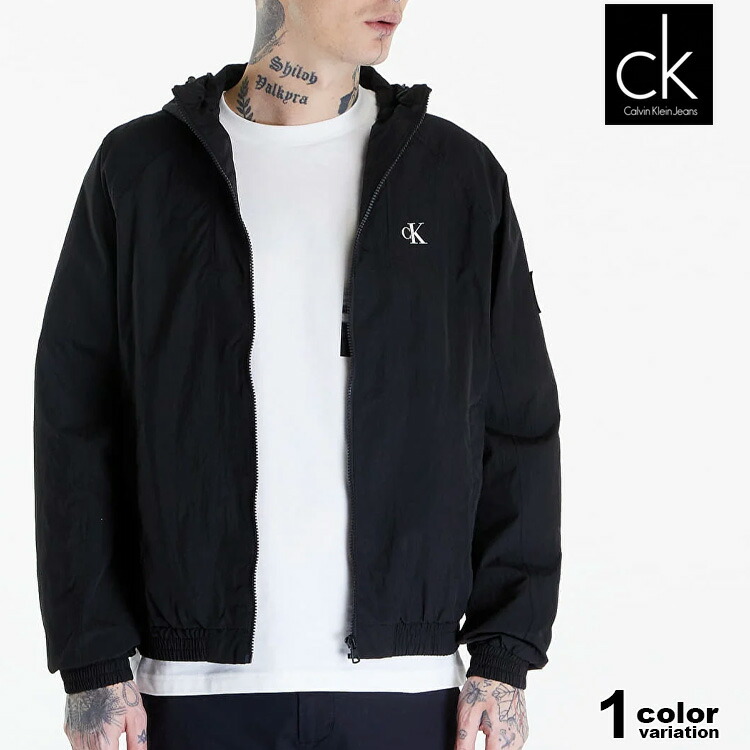 カルバンクライン デニム ハリントンジャケット CALVIN KLEIN JEANS UNPADDED HOODED HARRINGTON 上衣 メンズ  途轍も無い大きさ アウター 上衣 ナイロン J30J325101