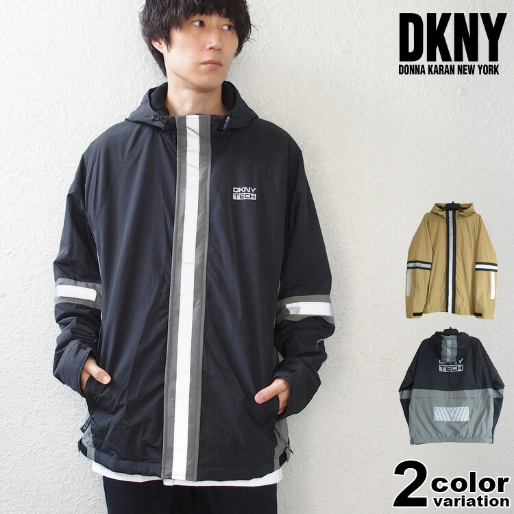 DKNY ダナ キャラン ニューヨーク ナイロン フード ジャケット DX1MN191長袖 メンズ donnakarannewyork ダナキャランニューヨーク マウンテンパーカー 防寒 大きいサイズ アメカジ モード ストリート系｜LATTACHE