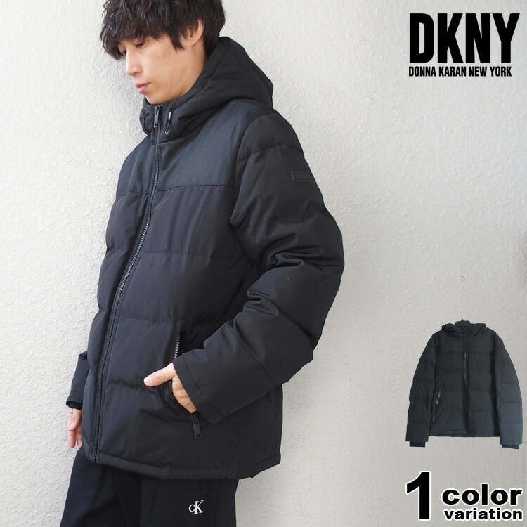 dkny jeans ダナキャラン　ダウンベスト　ファー dx9mp802-01.jpg
