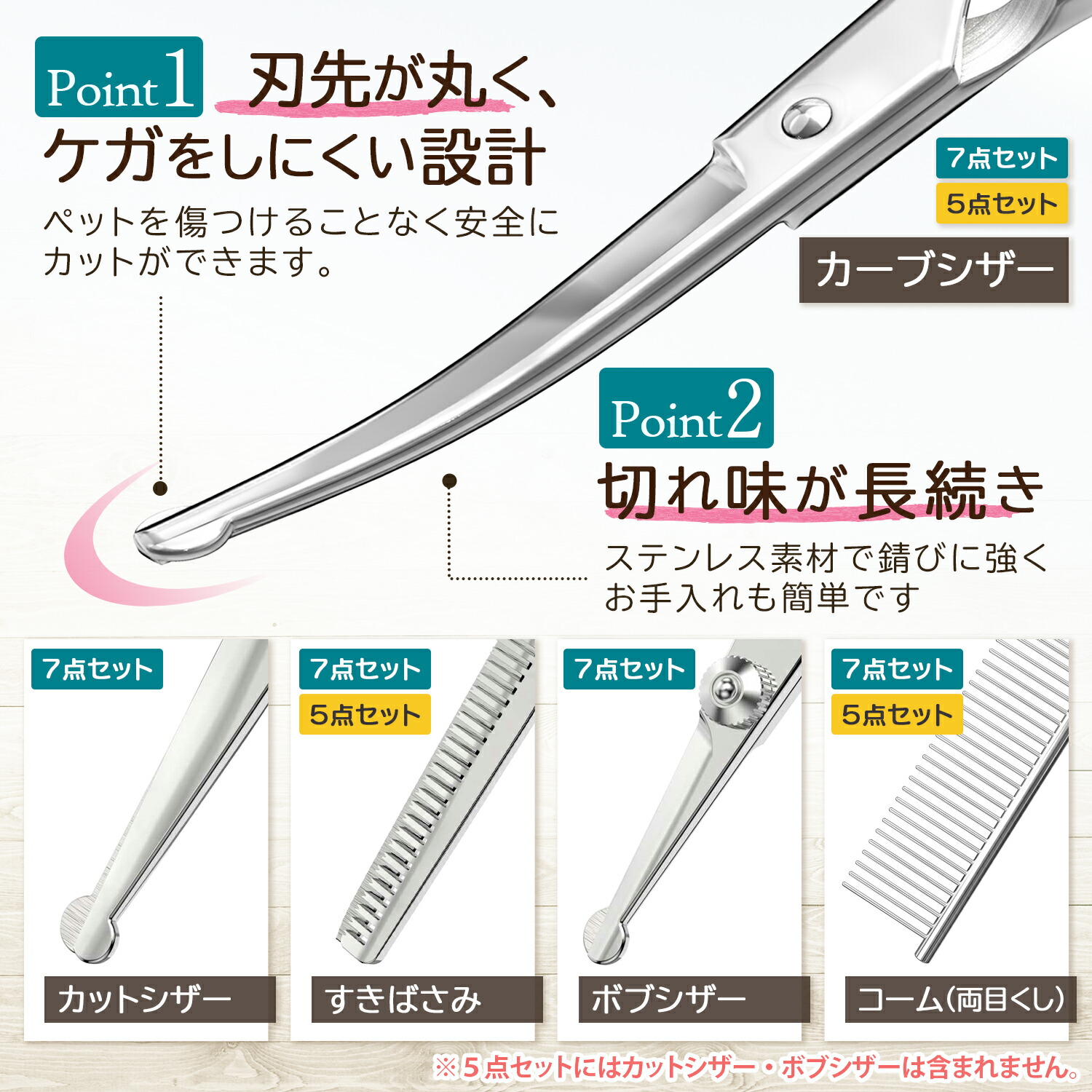 楽天3冠達成!!】 トリミングシザー 7点セット 【プロトリマー監修