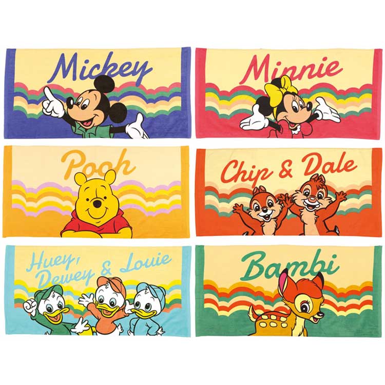 ディズニー TOB100 コンパクトバスタオル レトロ 50×104cm 子供 キッズバスタオル 小さめ Disney【ラッピング不可】画像