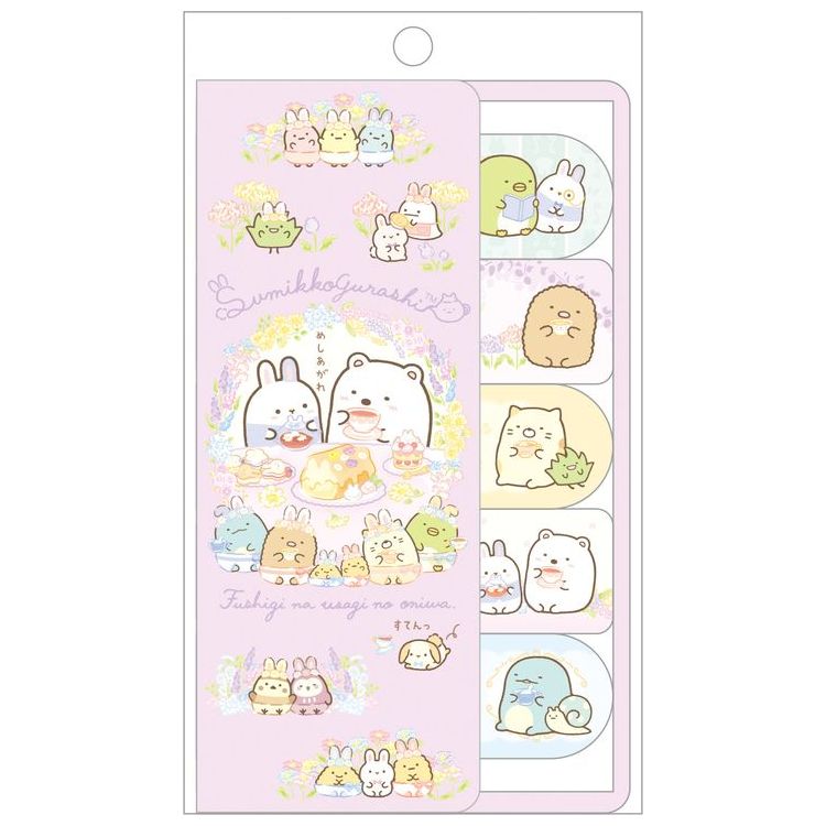楽天市場 すみっコぐらしグッズ インデックス付箋メモ Mh ふしぎなうさぎのおにわ キャラクターズショップ ラフラフ