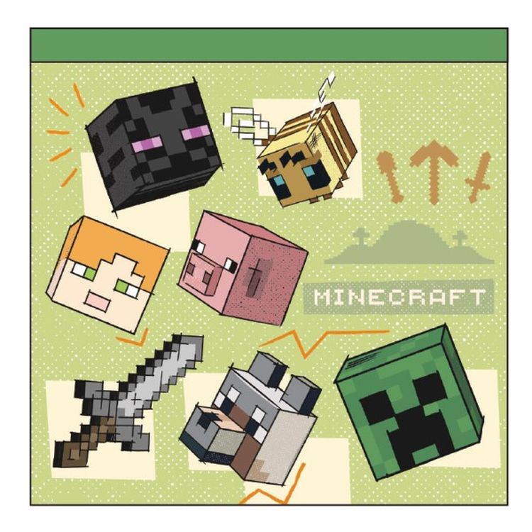 楽天市場 Minecraft マインクラフト グッズ ブロックメモ 集合 5415 マイクラ メモ用紙 キャラクターズショップ ラフラフ