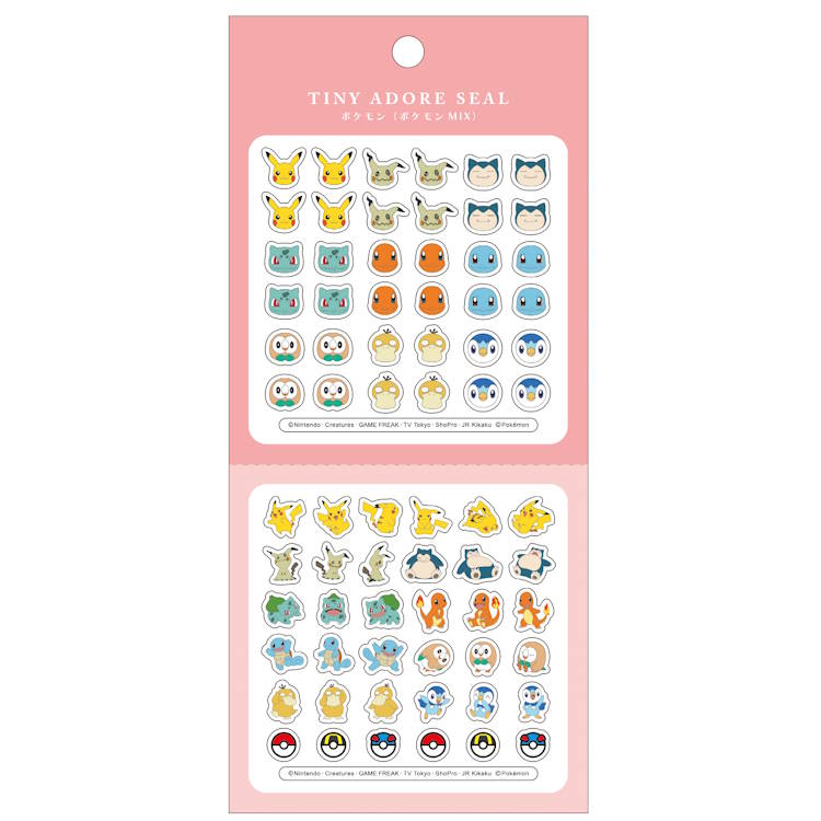 【楽天市場】ポケットモンスター TINY ADORE SEAL タイニーアドアーシール ポケモンMIX シールミニシール デコ デコレーション ...