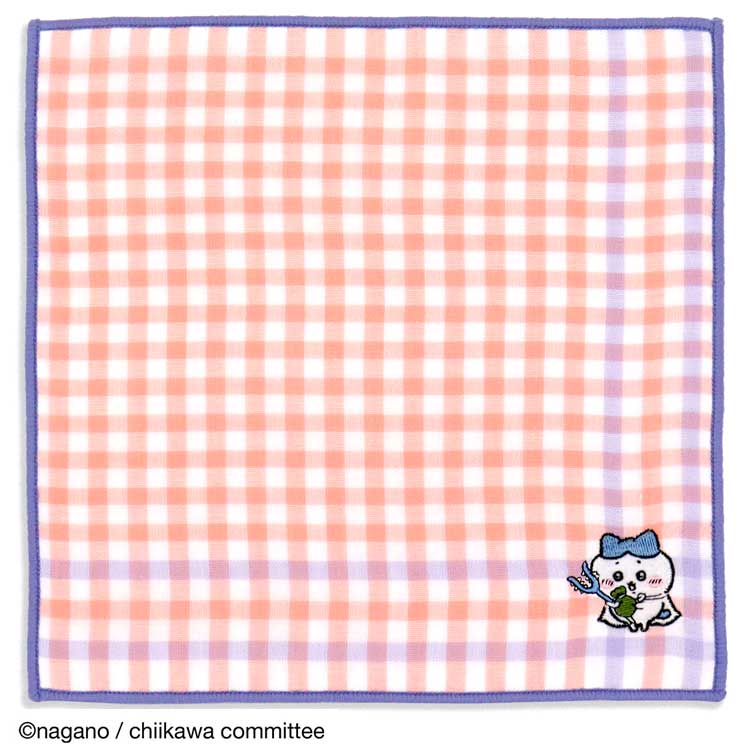 CHIIKAWA PEACH DOTS(ちいかわピーチドット)　ハンカチ CHIIKAWA PEACH DOTS(ちいかわピーチドット)ハンカチ