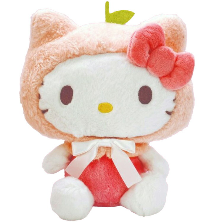 【希少★2006年】ハローキティ　ぬいぐるみ　マスコット　フルーツ　桃　サンリオ 希少☆2006年】ハローキティ ぬいぐるみ マスコット フルーツ 桃