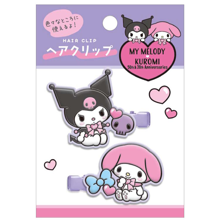 サンリオ　ときめき平成コギャルデザインシリーズ　クロミ　ヘアクリップ クロミ 平成コギャル 前髪クリップ サンリオ ハイビスカス