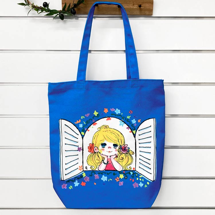 楽天市場】水森亜土 カラートートバッグ マド BL 291038 レトロ第2弾