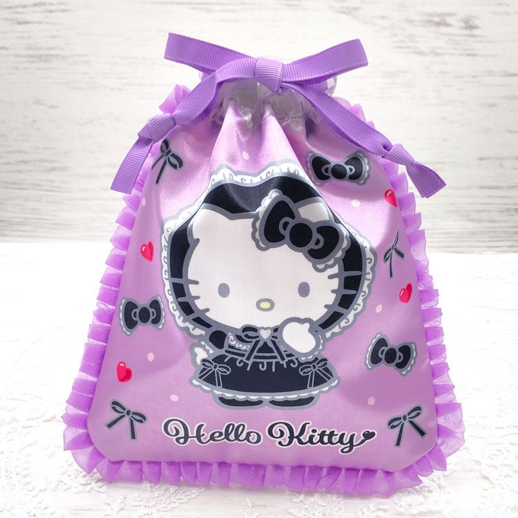 楽天市場】ハローキティラブリーフリル巾着メイド : 誕プレ雑貨