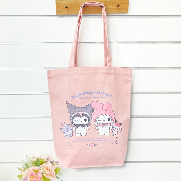 楽天市場】マイメロディ&クロミ トートバッグ エンジェル オフピンク