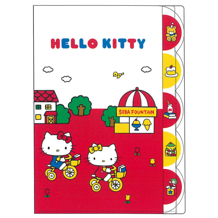 楽天市場】キティちゃん クリアファイル 5インデックス 文具 5P