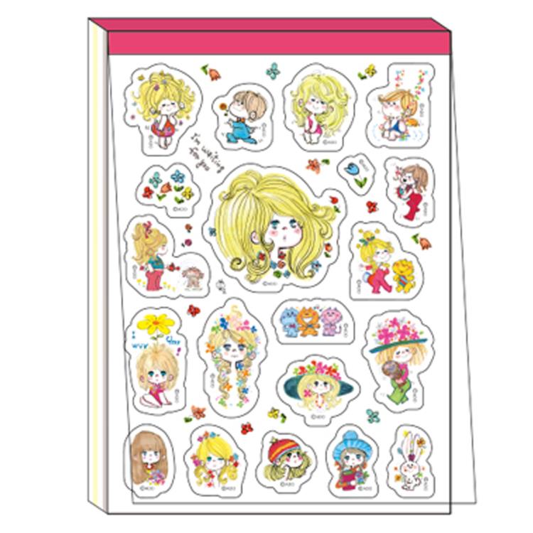 楽天市場】水森亜土 メモパッド シール付 ピンク 405481 Ado