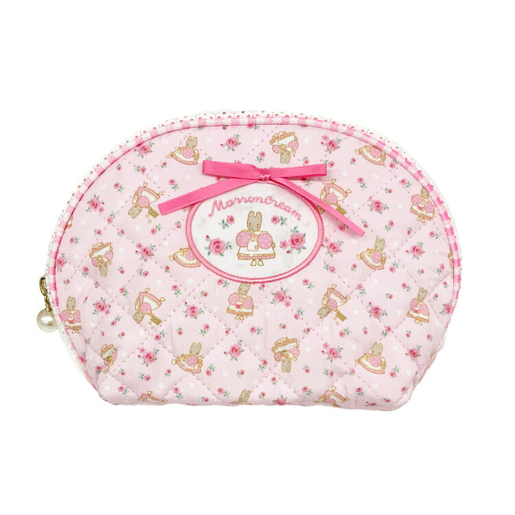 楽天市場】マロンクリーム キルティングラウンドポーチ クリーム MA03