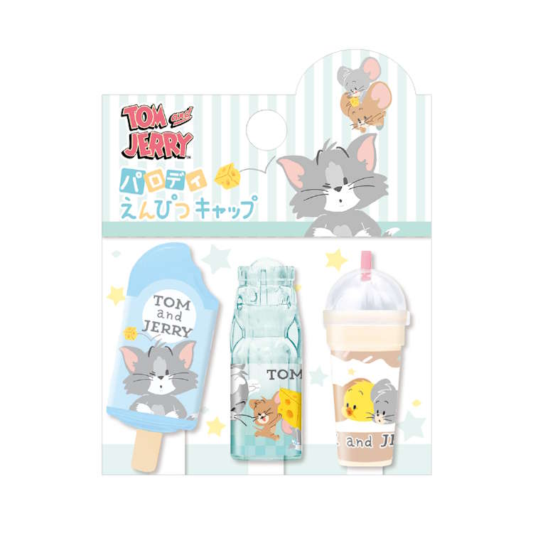 楽天市場】パロディえんぴつキャップ トムとジェリー 3種類各1個入