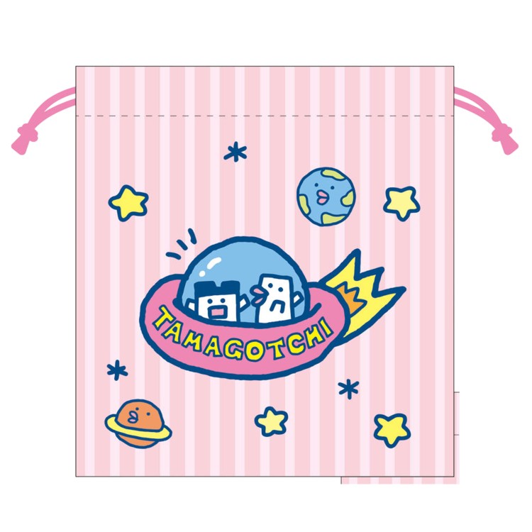 たまごっち 巾着 UFO 613692 TAMAGOTCHI バンダイ画像