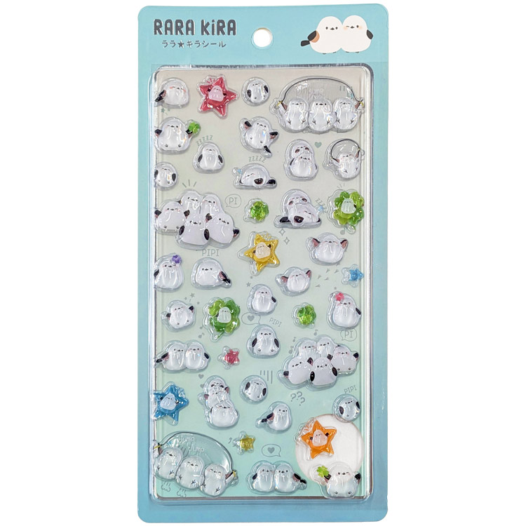 9種セット RARA KiRA ララ☆キラシール ぷっくり立体シール 柴犬 ネコ