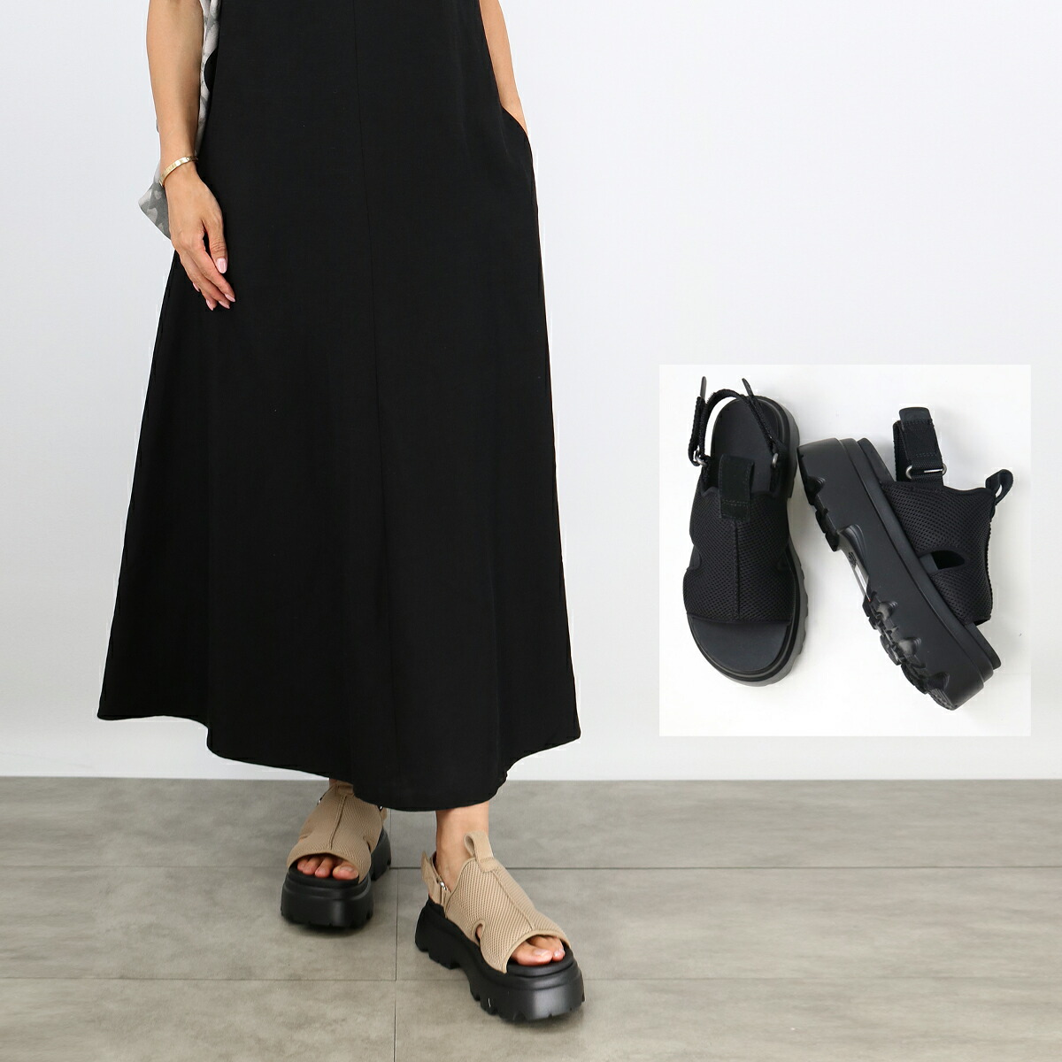 美品✨UGG アグ　ケンレイ スライド クロスサンダル　白　23 FRAY I.D/UGG®】W CORA（サンダル）｜FRAY I.D（フレイ