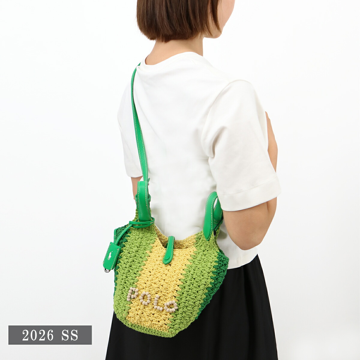 ■POLO RALPH LAUREN ポロラルフローレン ショルダーバッグ 428P01444 クロシェ編み かぎ針編み カゴバッグ ロゴ 2WAY ハンドバッグ ブランド【かごBAG】【cp_0703】｜SHARE&rsquo;S GARDEN-シェアズガーデン