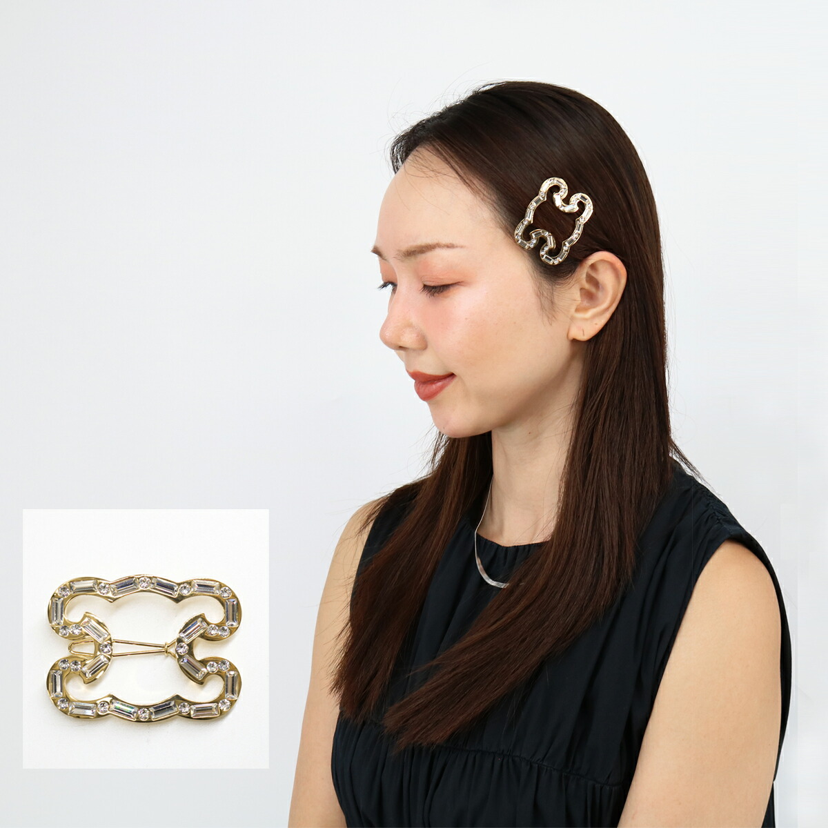 CELINE ヘアクリップ CELINE(セリーヌ) ヘアアクセサリー ヘアクリップ トリオンフ