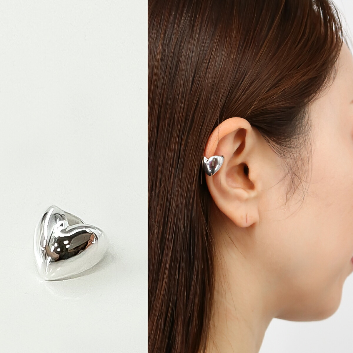 ハートイヤーカフ Heart Earcuff シルバー E961 SILVER アニカイネズ ANNIKA INEZ ANNIKA INEZ イヤーカフ E961 ハート