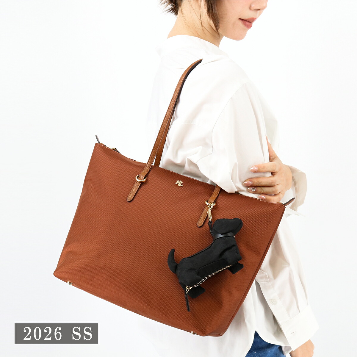 ■ANYA HINDMARCH アニヤハインドマーチ 5050925194730 Charm Dog Poo Bag in AH Logo Nylon with Calf プーバッグ バッグチャーム キーホルダー ギフト ペット 犬散歩 マナー袋 プレゼント ブランド