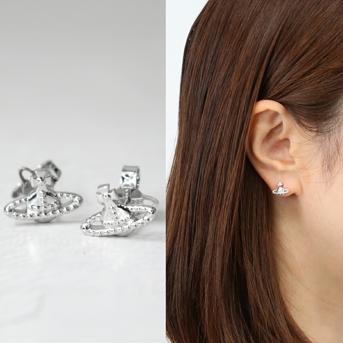 vivienne Westwoodのピアス Vivienne Westwood Orb ピアス | シルバートーン | FARFETCH JP