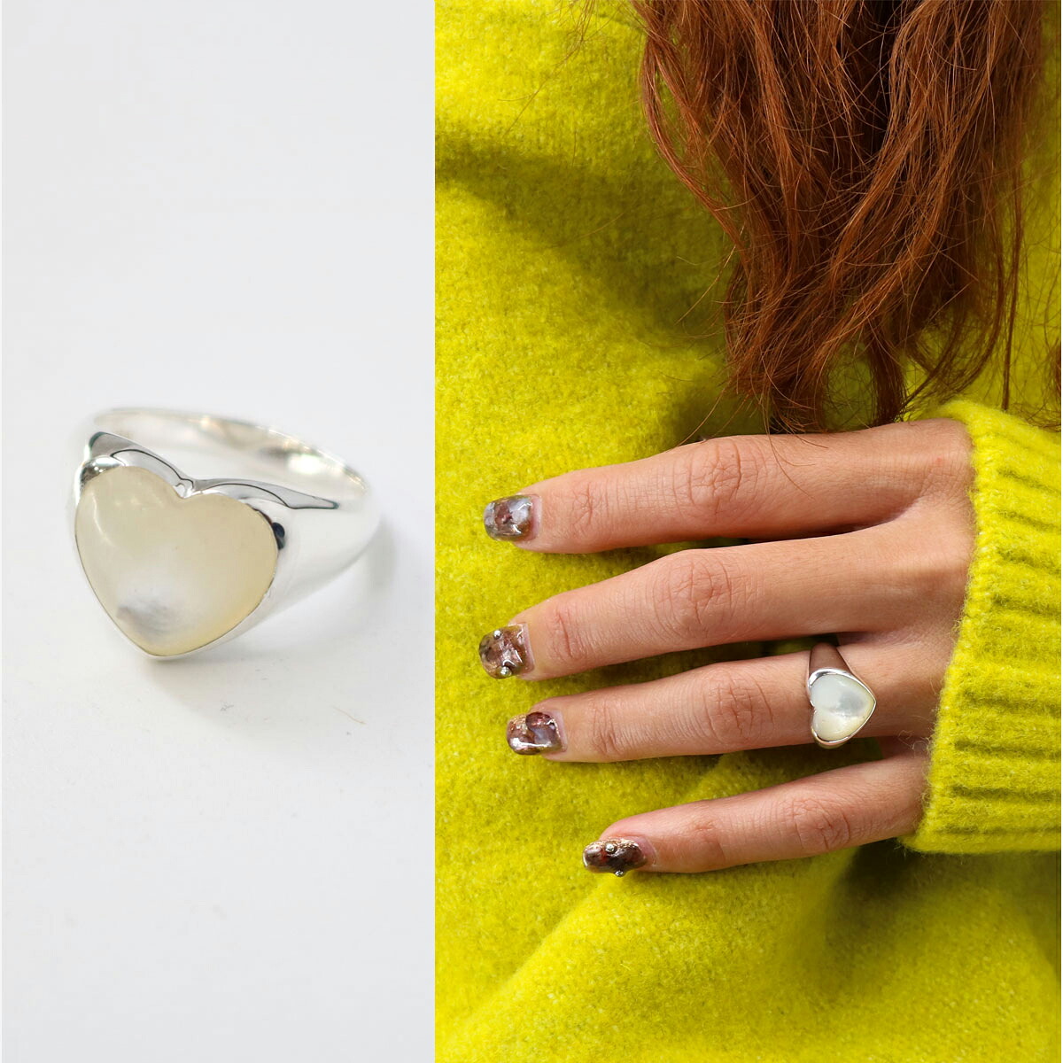 【楽天市場】 ANNIKA INEZ アニカイネズ Pearl Heart Ring Sml ハートモチーフリング パール 指輪 シルバー ...