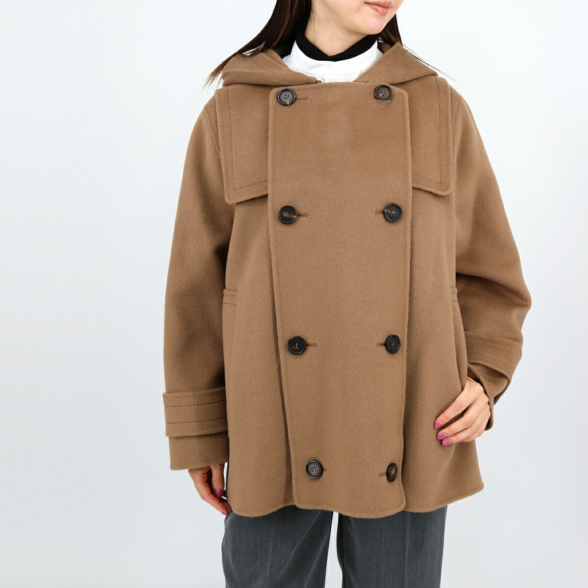 ■'S MAX MARA エス マックスマーラ ピュアウール ダブルブレストコート 2429086011600 MONTREAL001 モントリオール ダブルコート ショートコート BROWN ブラウン レデイース アウター ブランド 36,465円