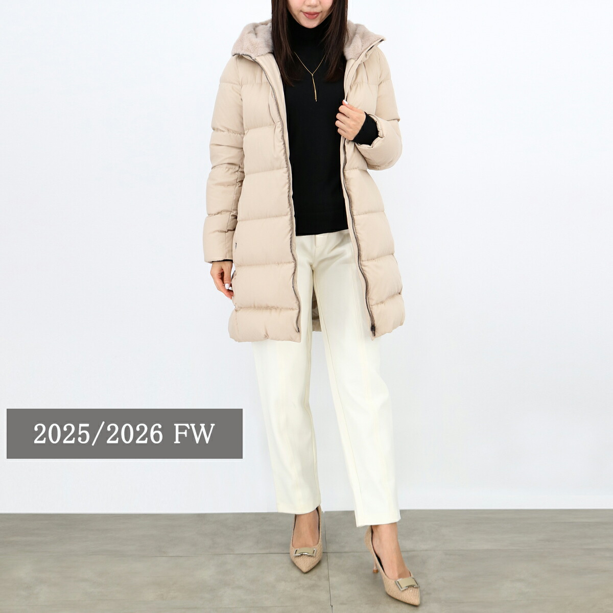 楽天市場】送料無料 HERNO ヘルノ フーデッドコート 裾フリル 袖フリル