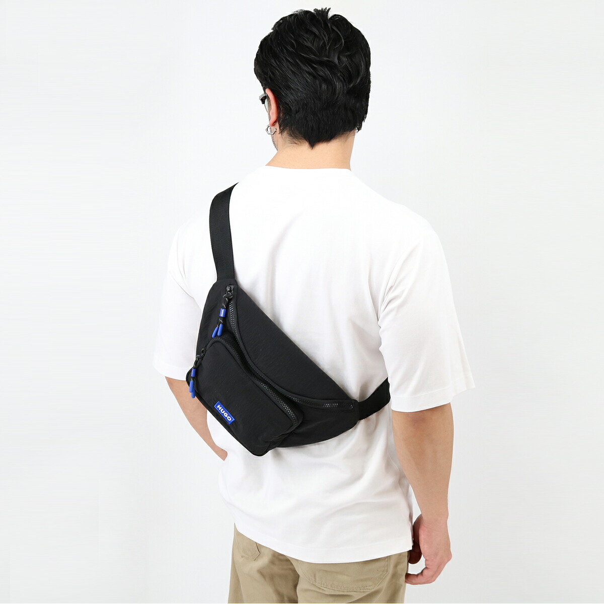 【HUGO BOSS】Stomy ロゴ クロスボディ ベルトバッグ ネイビー HUGO BOSS ヒューゴボス ボディバッグ Stormy Bumbag 50516894