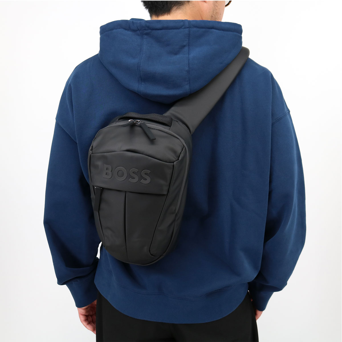 ■HUGO BOSS ヒューゴ ボス BOSSコレクション メンズ ボディバッグ 50548087 Stormy_Monostrap ベルトバッグ BLACK ウエストポーチ ロゴ ブランド｜SHARE&rsquo;S GARDEN-シェアズガーデン