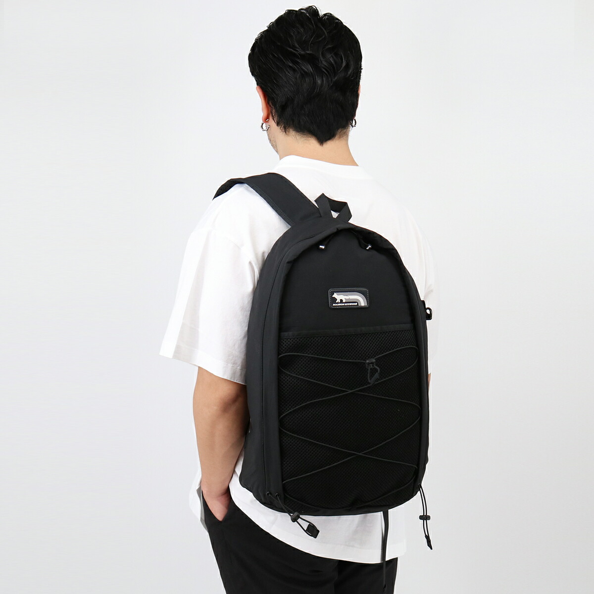 MAISON KITSUNÉ ブラックリュック MAISON KITSUNE メゾンキツネ バッグ リュック デイパック