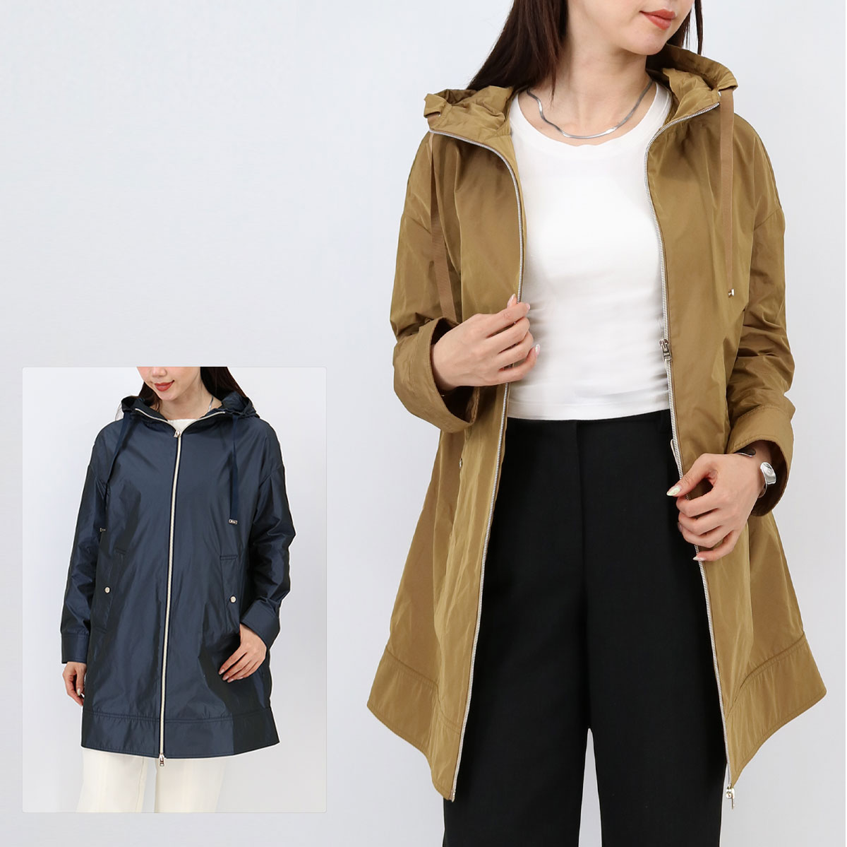 楽天市場】HERNO ヘルノ トレンチコート バイカラー レディース ロング