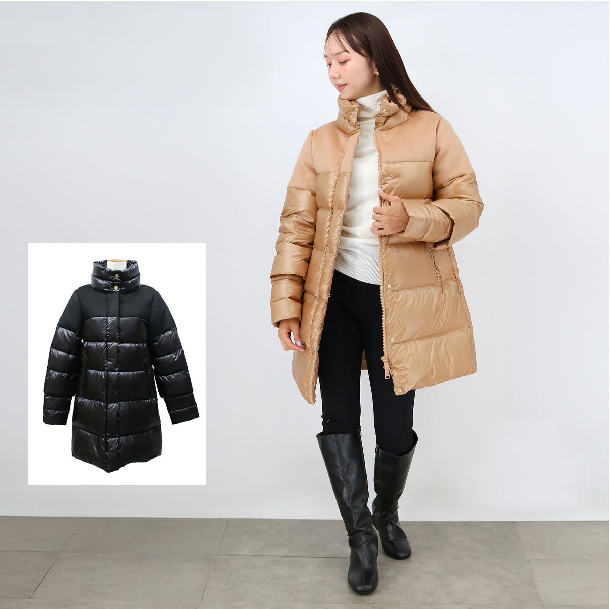 楽天市場】HETREGO エトレゴ #8G764F INDIANA異素材ダウンコート