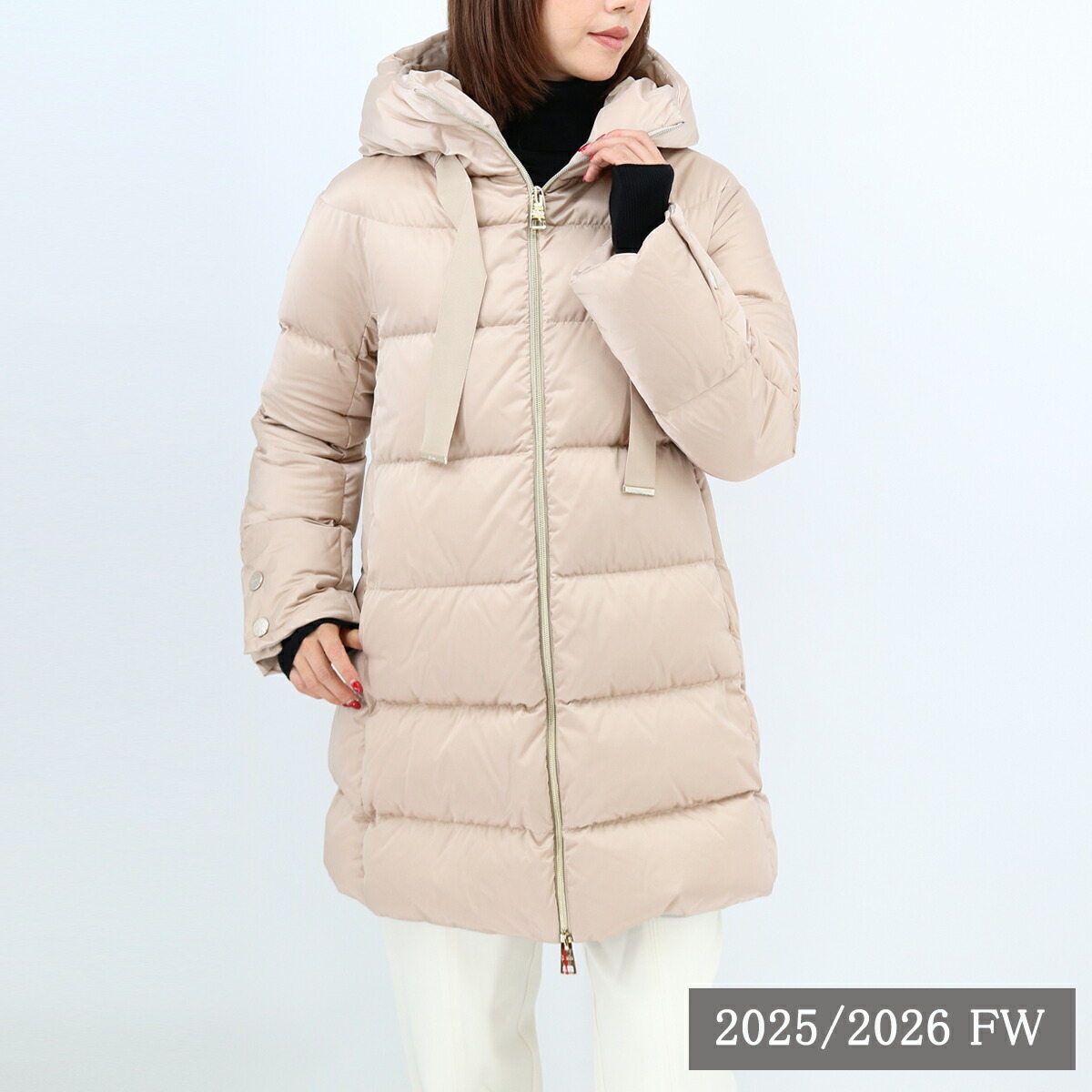 楽天市場】送料無料 HERNO ヘルノ フーデッドコート 裾フリル 袖フリル