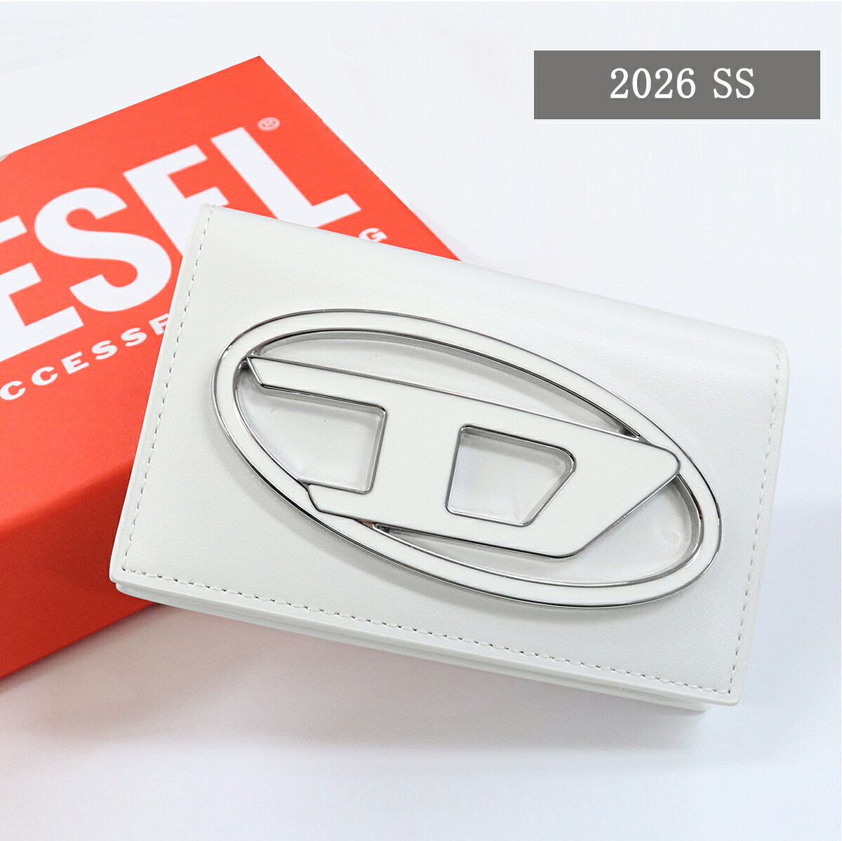 ■DIESEL ディーゼル カードケース X10386 PR818 1DR CARD HOLDER IV カードホルダー 名刺入れ オーバルDロゴ レザー レディース メンズ ユニセックス ギフト プレゼント ブランド 15,785円