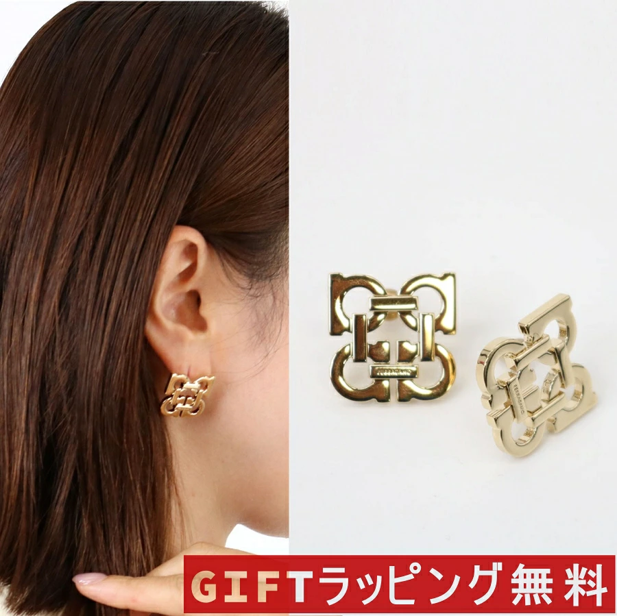 ■SALVATORE FERRAGAMO サルヴァトーレ フェラガモ 76 0861 785134 ガンチーニピアス GOLD アクセサリー プレゼント ギフト ブランド｜SHARE&rsquo;S GARDEN-シェアズガーデン