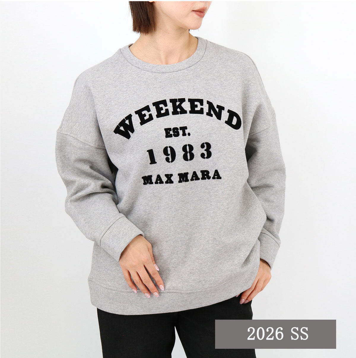 ■Weekend Max Mara ウィークエンドマックスマーラ GOMMOSO ゴンモーゾ スウェット トレーナー 裏起毛 ロゴ 長袖 レディース クルーネック ブランド|SHARE’S GARDEN-シェアズガーデン