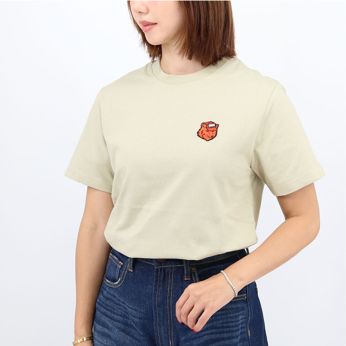 ■MAISON KITSUNE×HUNTER メゾンキツネ×ハンターコラボ HARU0011252 フォックスヘッド Tシャツ FOX HEAD TEE-SHIRT ユニセックス 大きいサイズ有 半袖 レディース メンズ ブランド